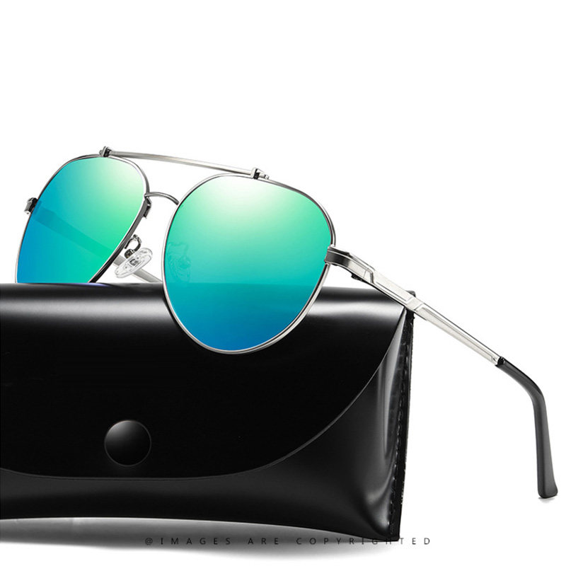 新款太阳眼镜潮男女开车偏光太阳镜炫彩飞行员蛤蟆镜户外骑行墨镜