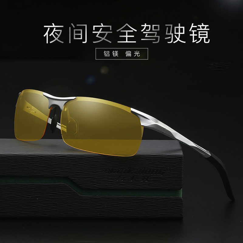 夜晚防远光灯防强光开车偏光驾驶镜经典夜视镜晚上防眩光钓鱼眼镜