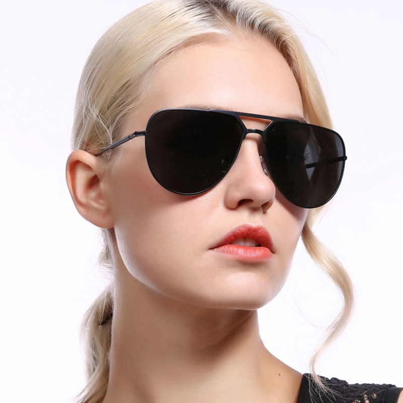 时尚新款男女情侣款蛤蟆镜金属开车偏光镜户外骑行潮墨镜太阳眼镜