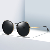 开车偏光太阳眼镜圆框经典 个性 复古潮墨镜休闲太阳镜 新款 时尚