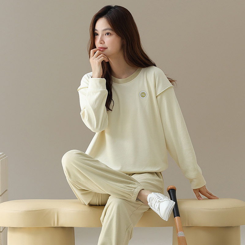 冬季珊瑚绒睡衣女士秋冬款加绒加厚保暖海岛绒家居服秋冬居家套装