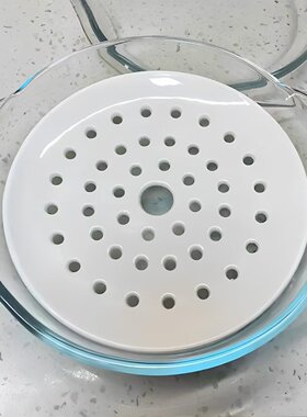 陶瓷蒸盘微波炉圆形多孔海鲜蒸盘