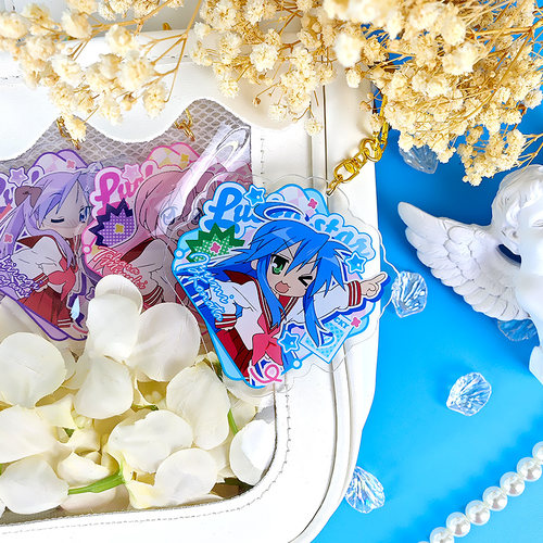 幸运星同人透明亚克力挂件钥匙扣