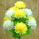 仿真菊花12头彩色菊花清明花祭祀假菊花扫墓菊花上坟花摆放假花花