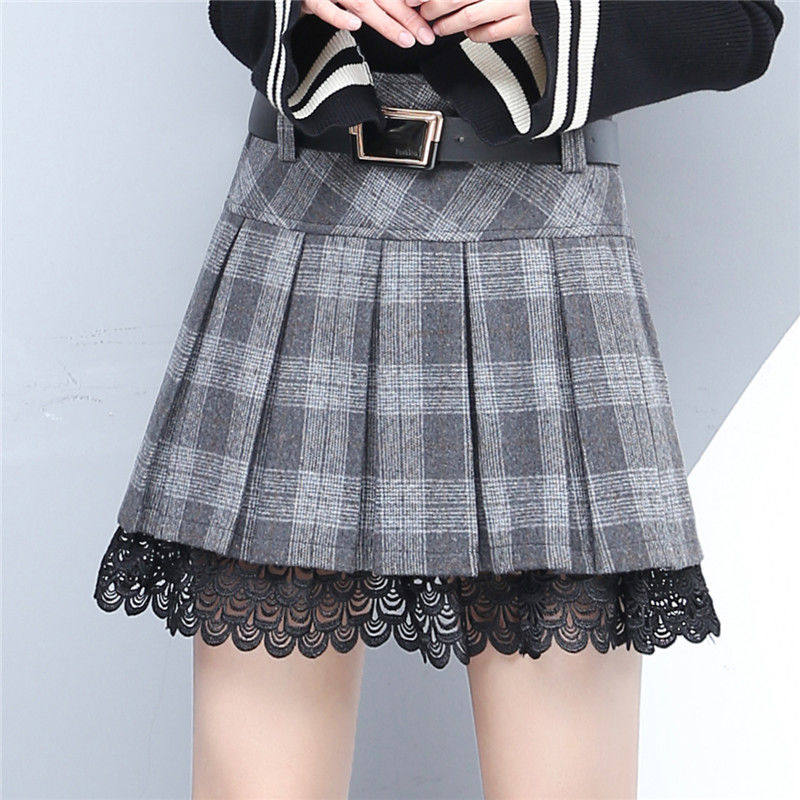 A字裙半身裙短裙女春夏新款韩版修身蕾丝拼接百褶裙女黑色蓬蓬裙|ruв категории Женская одежда, юбка - от Buy2taobao.com для оказания профессиональной услуги покупки агента Taobao