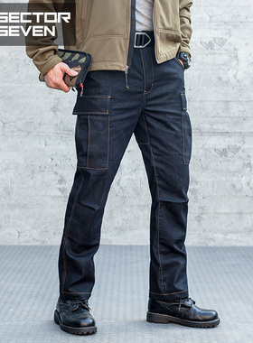 第7区 BDU牛仔战术长裤男春秋军迷复古休闲机车多袋工装牛仔裤