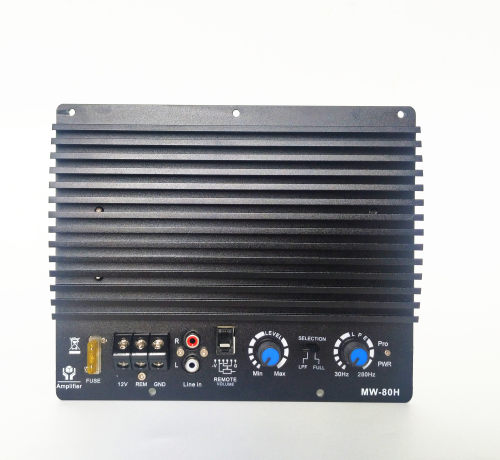 MW-80H车载低音炮12V功放板汽车音响超大功率功放机6-12寸喇叭