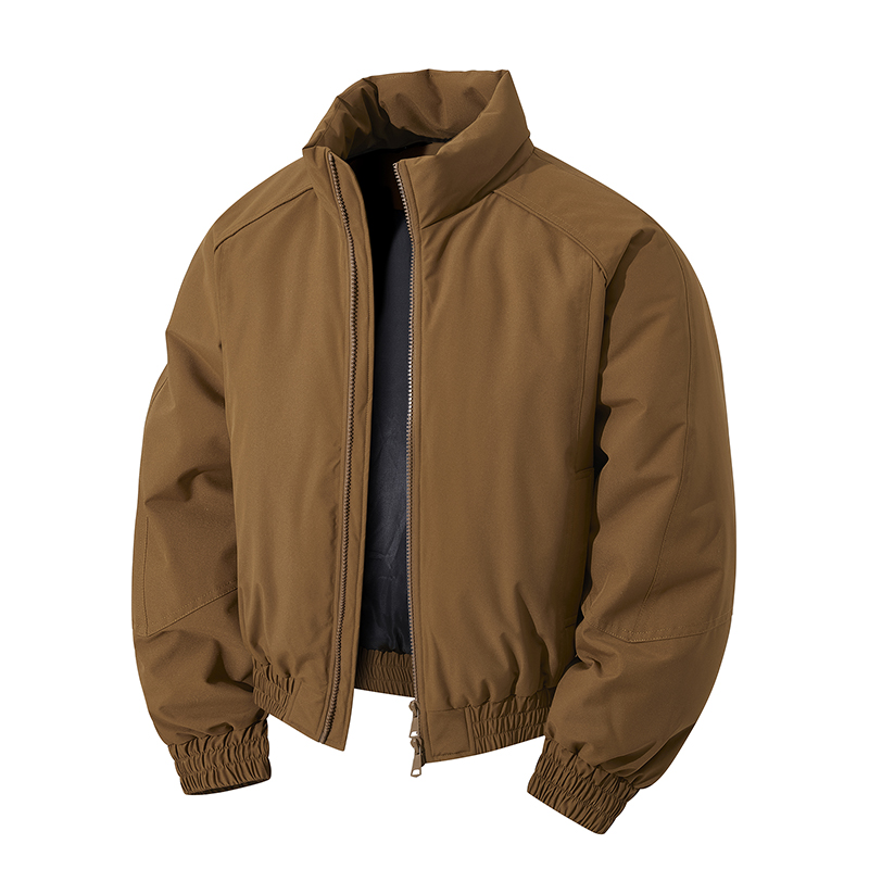 新款潮牌美式复古立领飞行夹克男