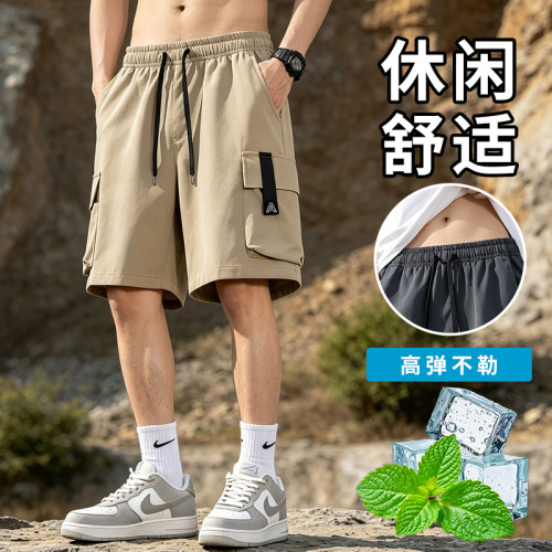 夏季冰感速干透气男工装五分裤