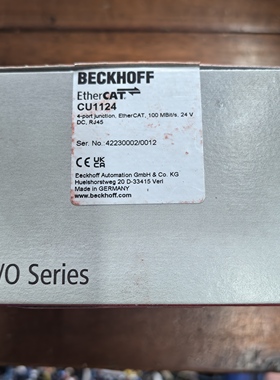CU1124现货促销全新原装正品未拆封BECKHOFF倍福模块实物照片