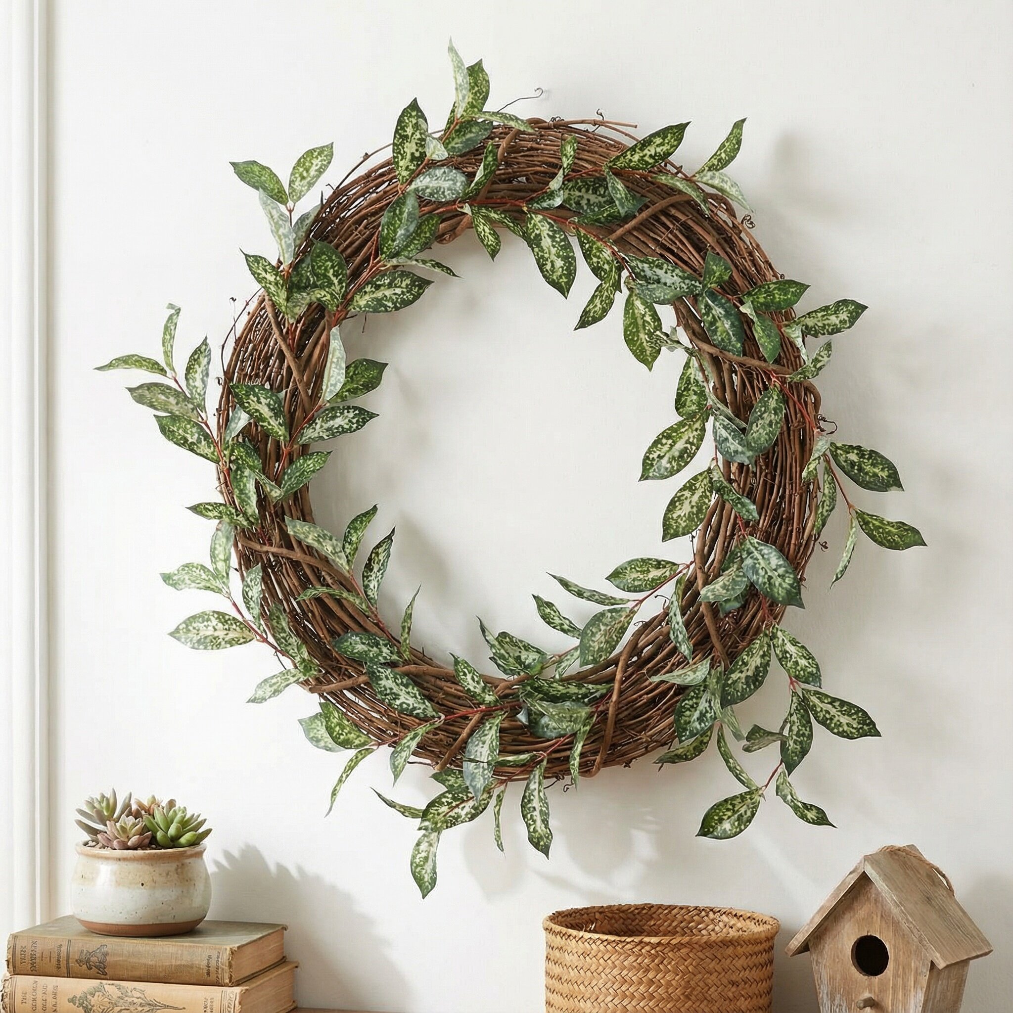 仿真1.8米星点木藤常春藤绿萝藤植物墙绿色壁挂垂吊藤蔓藤条假花