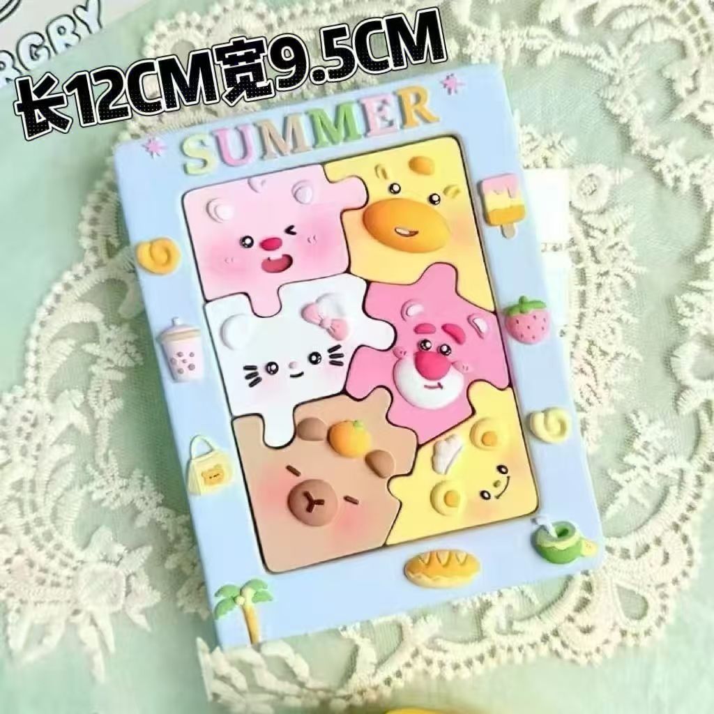 拼图新款香薰石膏娃娃白胚涂色手工益智DIY涂鸦拼拼乐小新玩具