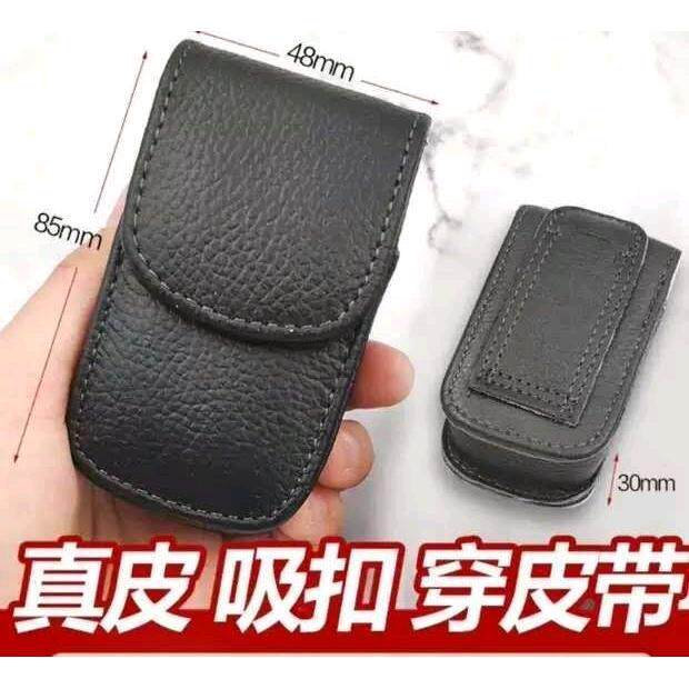 真牛皮眼镜盒折叠眼镜套老花镜