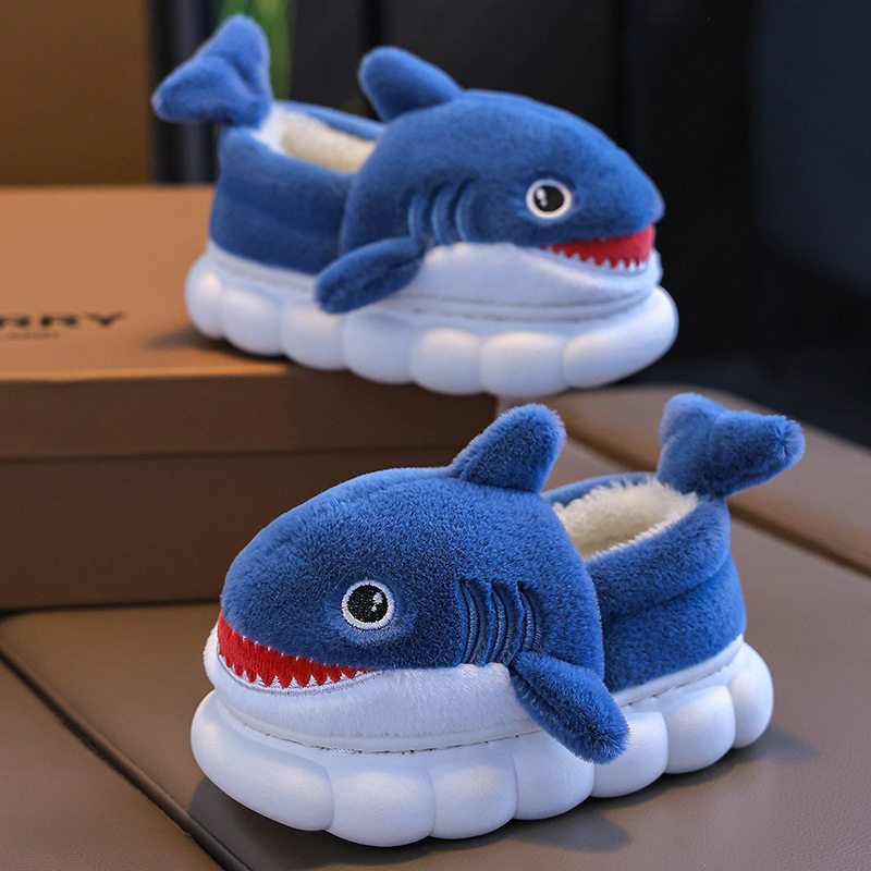 冬季儿童棉拖鞋防滑保暖包跟亲子毛毛男童棉拖可爱女童宝宝棉鞋