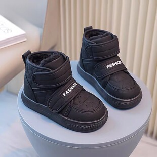 儿童雪地靴冬季2025新款儿童棉鞋加绒保暖棉靴子防水防滑棉鞋男孩