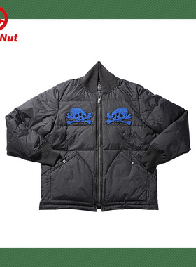 DEVIL NUT潮牌恶魔无性别冬季保暖保暖绣花短款立领羽绒服 ASV