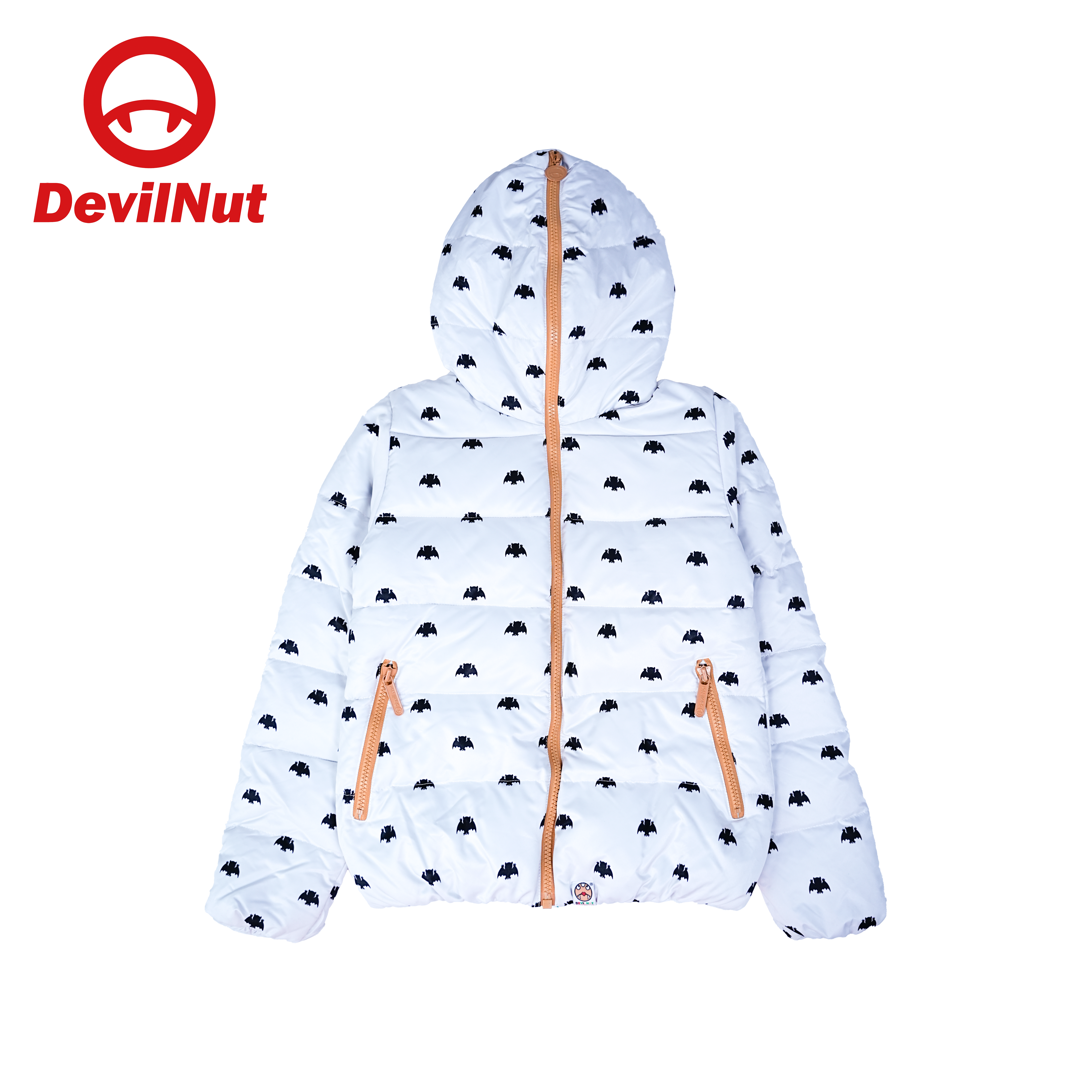 DEVIL NUT潮牌 恶魔 连帽 蝙蝠迷彩 女式 羽绒服 DN ATH