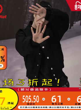 DEVIL NUT潮牌 恶魔 男女同款 复古短圆棒球夹克-BF AET