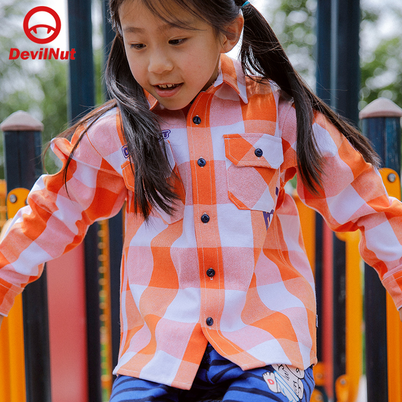 DEVILNUT衬衫潮牌恶魔小领贴袋