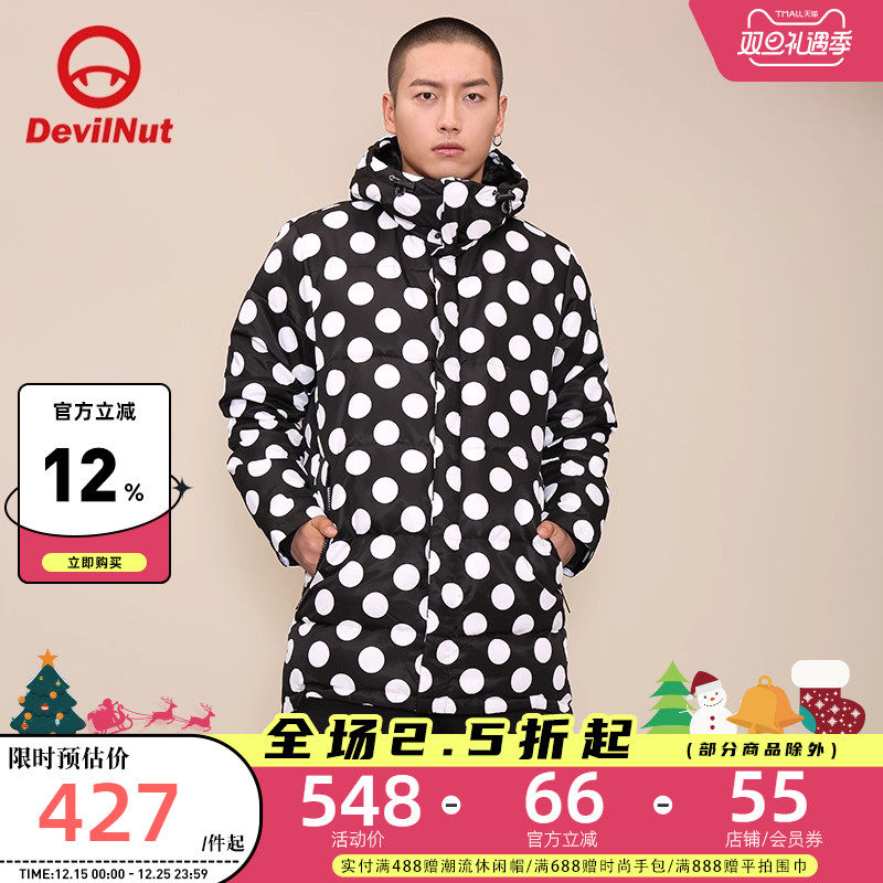 男女同款流感圆点迷彩asv羽绒服