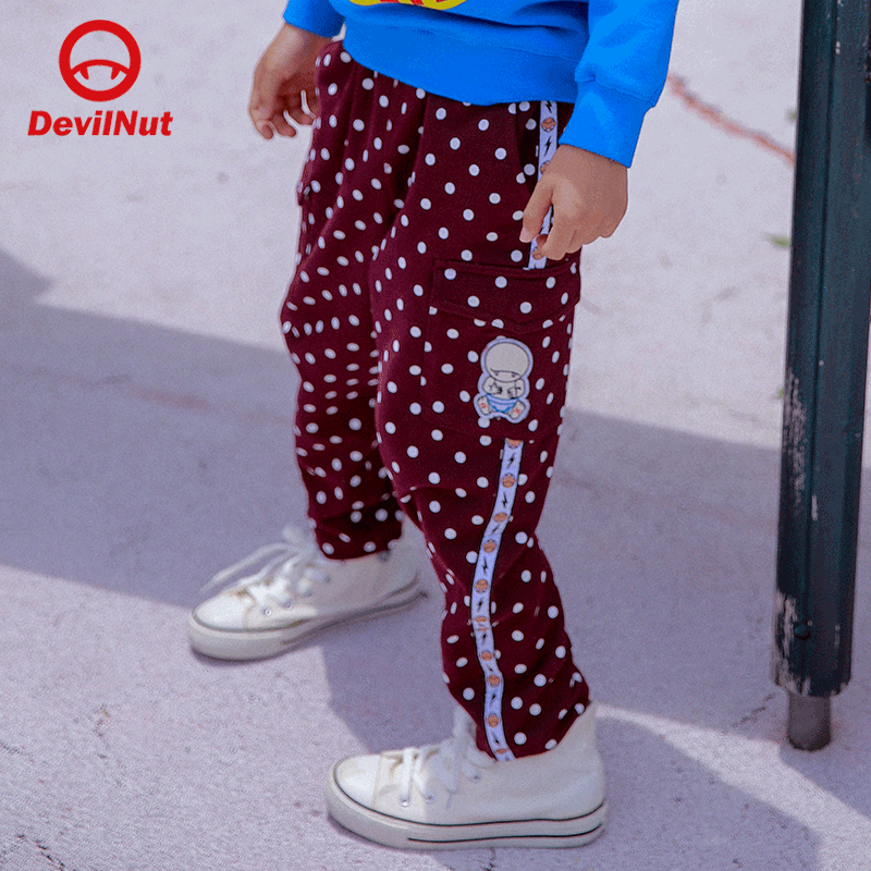 童装恶魔休闲简约风直筒卫裤