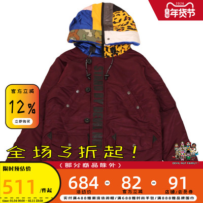 DEVILNUT潮牌连帽休闲棉服棉衣