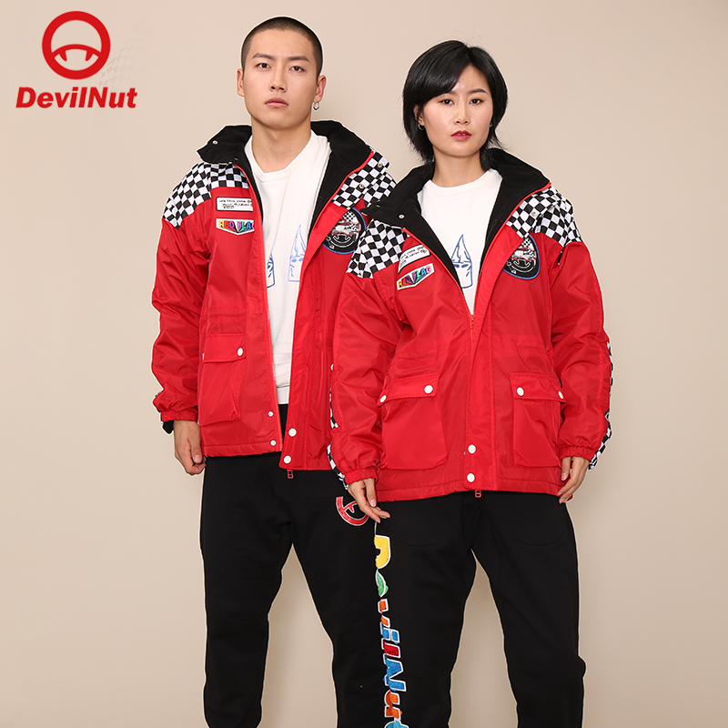 潮牌恶魔格子外套DEVILNUT