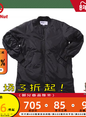 DEVIL NUT潮牌恶魔无性别保暖重磅休闲百搭刺绣长款羽绒服 ASV