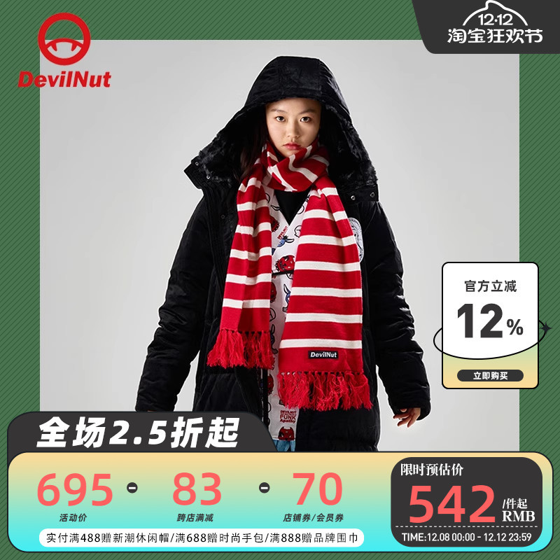 DEVIL NUT潮牌恶魔无性别情侣休闲保暖羽绒服-吸血男爵 AET