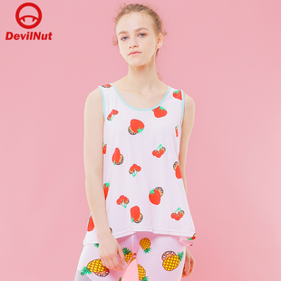 NUT潮牌 背心 恶魔 女式 SFO 卡通无袖 DEVIL