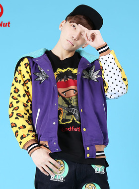 DEVIL NUT恶魔 潮牌  男款 豹纹棉服 主 AFV