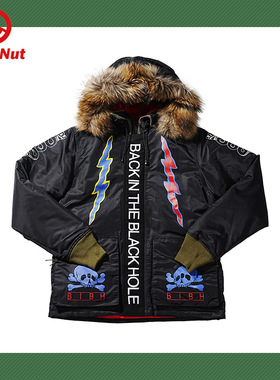 DEVIL NUT潮牌恶魔无性别保暖保暖印花休闲百搭白鹅绒羽绒服 ASV