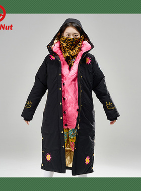 DEVIL NUT潮牌恶魔女式休闲保暖保暖长款羽绒服原子超少女DNP ANT
