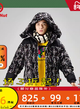 DEVIL NUT潮牌恶魔秋冬无性别情侣保暖保暖面包羽绒服 亡灵节 ATY