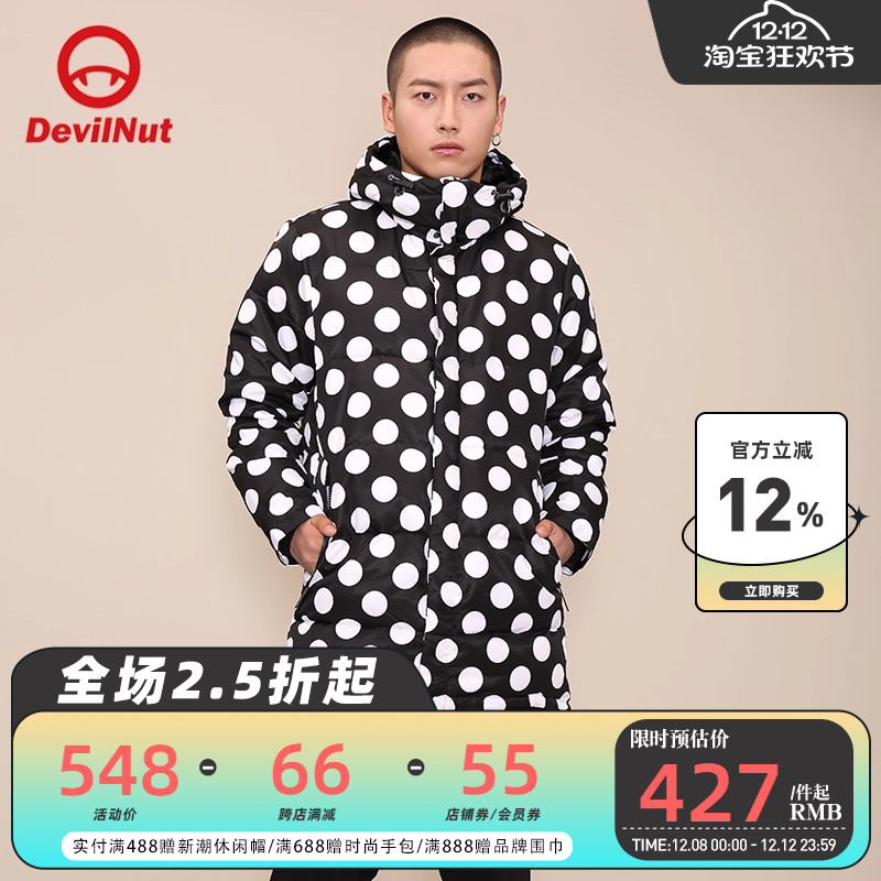 男女同款流感圆点迷彩asv羽绒服