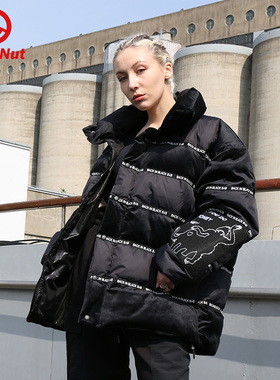 DEVIL NUT潮牌 恶魔 21秋冬新款男女情侣宽松羽绒服 BIBF ATO