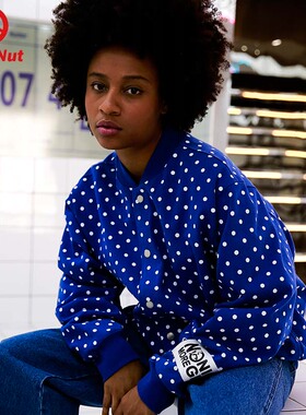 DEVIL NUT潮牌 恶魔 特大卫衣棒球衫-DNP上装 开衫卫衣AET