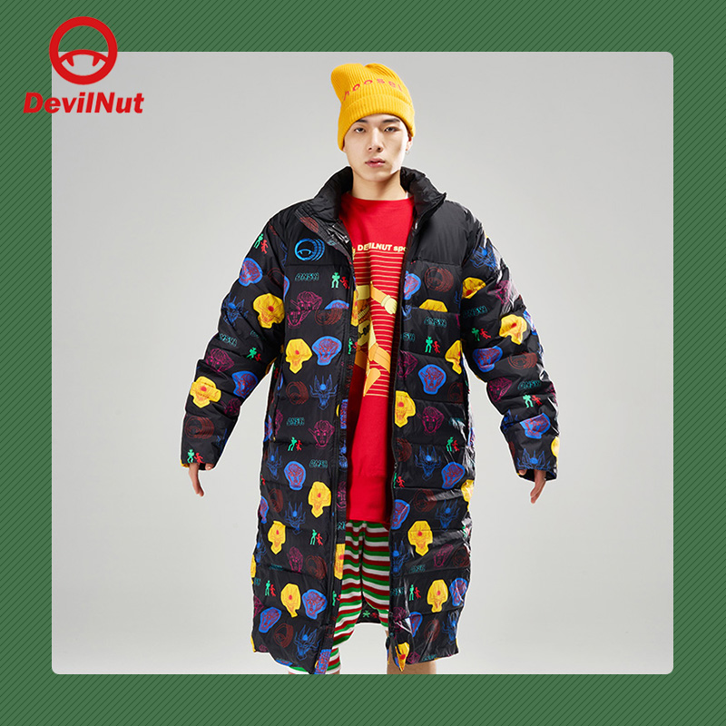 恶魔男女同款流感羽绒aet外套