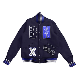 DEVILNUT潮牌立领棒球夹克棉服
