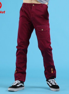 DEVIL NUT潮牌 恶魔 梭织 纯色 纯棉 休闲 男款 长裤 SFO