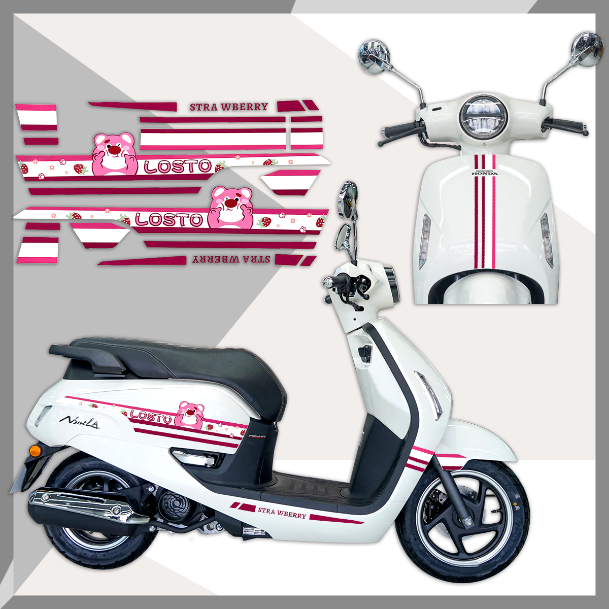 适用本田ns125la贴纸反光防水