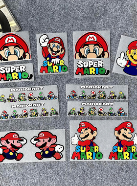 马里奥贴纸适用NS125LA NS150 NWM125维多利亚九号摩托车改装配件