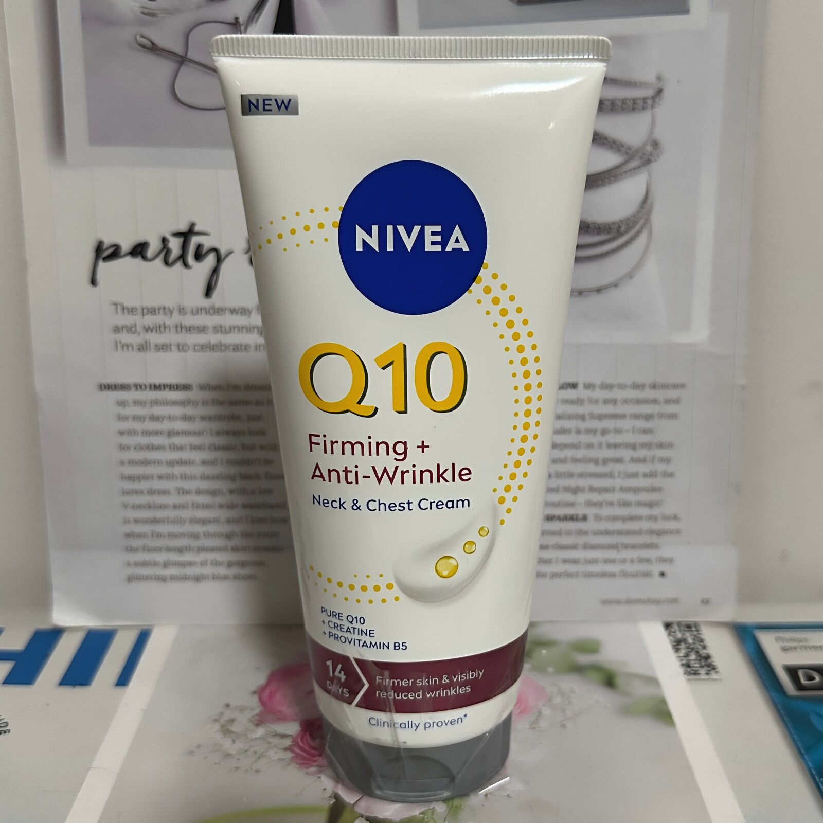 现货英版NIVEA妮维雅Q10抗皱紧致颈胸霜630焕亮身体乳保湿匀色