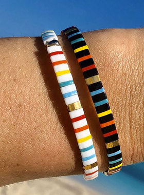 MMW男女玻璃波西米亚高颜值手链