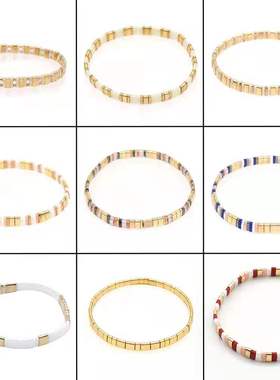 简约个性tila手链波西米亚风轻奢多层叠戴手链串珠女学生闺蜜礼物