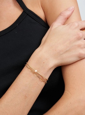 ins欧美风天然珍珠手链包邮