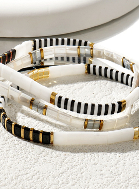 MLGM新款tila珠弹力线串珠手链