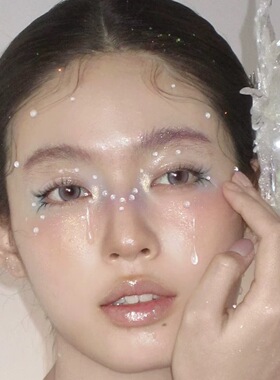 创意妆贴脸水珠泪珠圣母泪