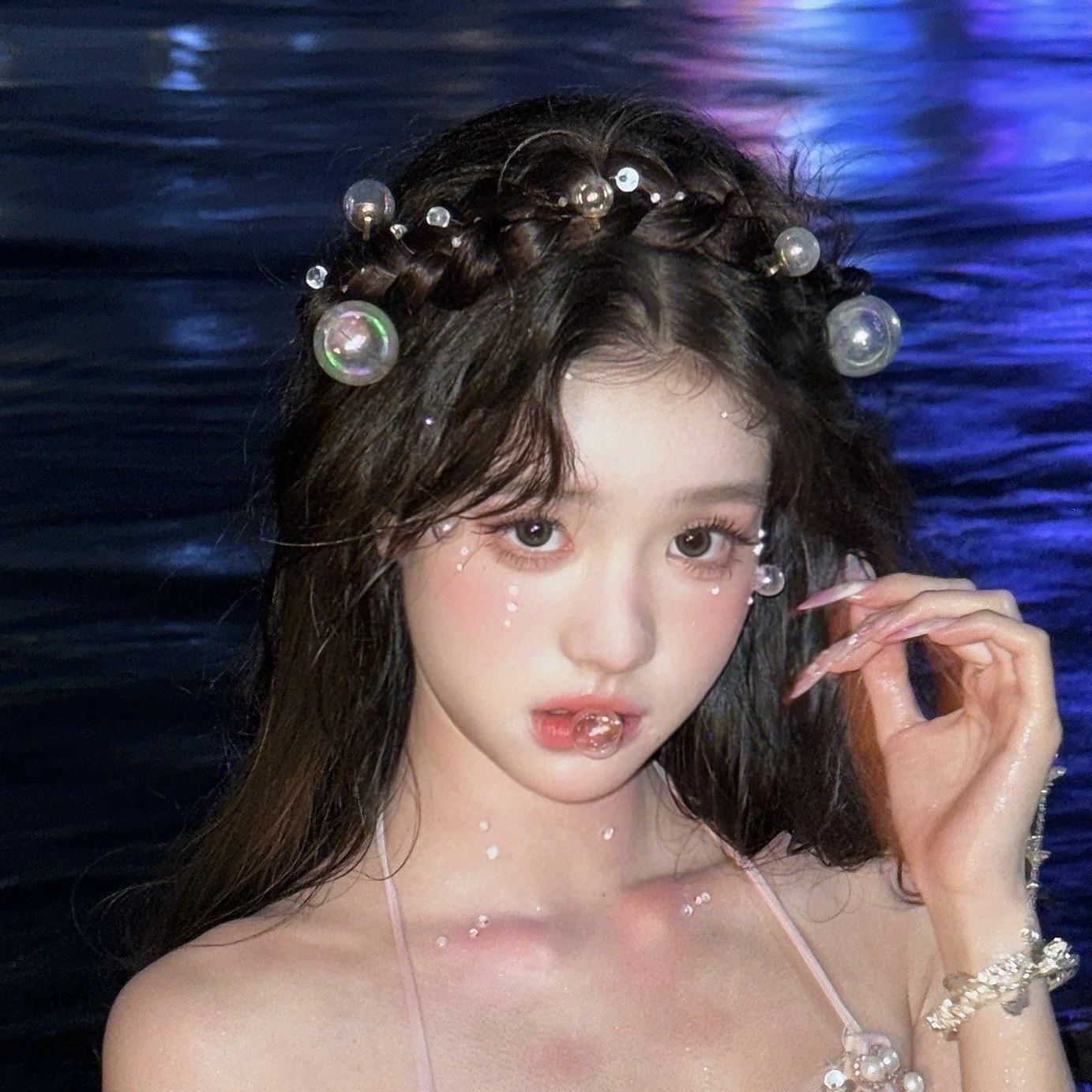 新款美人鱼公主造型道具西双版纳三亚爆款人鱼姬旅拍写真发饰仙女