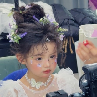 精灵花仙子薰衣草花环头饰发饰发箍儿童摄影国风汉服古风配饰饰品